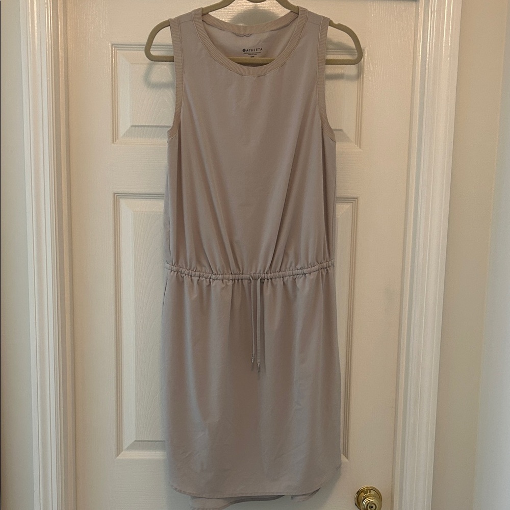 Athleta Beige Sleeveless Midi Dress